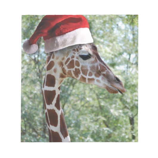 WeihnachtsGiraffe Notizblock (Vorderseite)