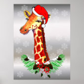 WeihnachtsGiraffe Poster (Vorne)