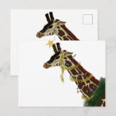 Weihnachtsgiraffe Postkarte (Vorne/Hinten)
