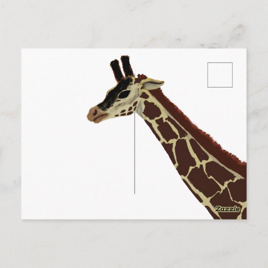Weihnachtsgiraffe Postkarte (Rückseite)
