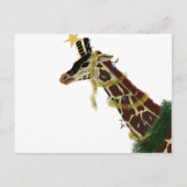 Weihnachtsgiraffe Postkarte (Vorderseite)