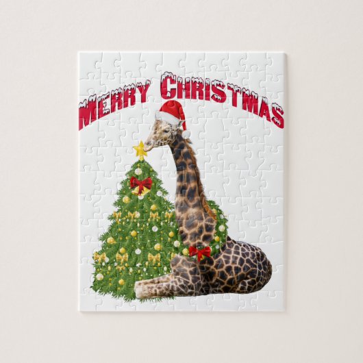 WeihnachtsGiraffe Puzzle (Vertikal)