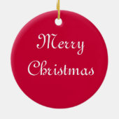 WeihnachtsGiraffe ~ Rundschmuck Keramik Ornament (Hinten)