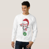 Weihnachtsgiraffe Sankt Sweatshirt (Vorne ganz)
