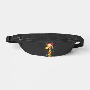 Weihnachtsgiraffe Santa Hut Lichter Giraffe Männer Bauchtasche