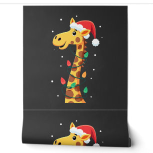 Weihnachtsgiraffe Santa Hut Lichter Giraffe Männer Tapete