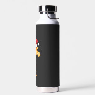 Weihnachtsgiraffe Santa Hut Lichter Giraffe Männer Trinkflasche