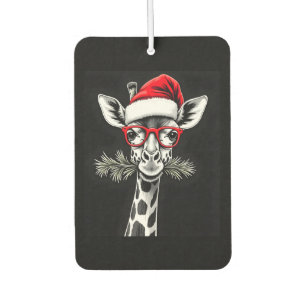 Weihnachtsgiraffe Santa Hut Pyjama-Geschenk Famili Autolufterfrischer
