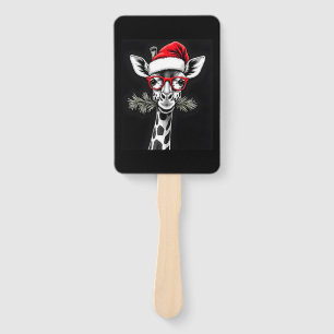 Weihnachtsgiraffe Santa Hut Pyjama-Geschenk Famili Fächer