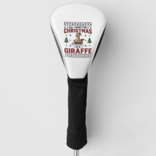 Weihnachtsgiraffe-Schlitten Lustiges Feiertags-T-S Golf Headcover
