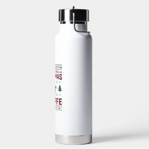 Weihnachtsgiraffe-Schlitten Lustiges Feiertags-T-S Trinkflasche
