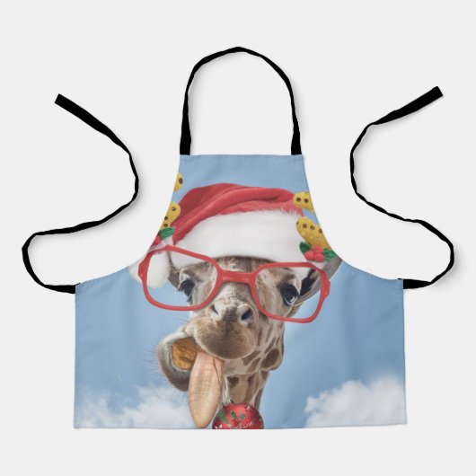 Weihnachtsgiraffe Schürze (Vorderseite)