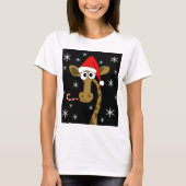 Weihnachtsgiraffe T-Shirt (Vorderseite)