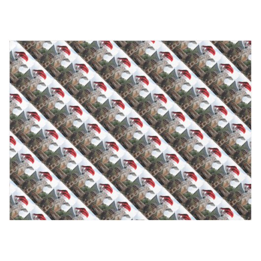WeihnachtsGiraffe Tischdecke (Vorderseite (Horizontal))