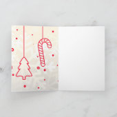 WeihnachtsGiraffe und Schneemann Feiertagskarte (Innenseite)