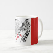 WeihnachtsGiraffe und Weihnachtsmann Kaffeetasse (VorderseiteRechts)