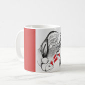WeihnachtsGiraffe und Weihnachtsmann Kaffeetasse (Vorderseite Links)