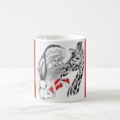 WeihnachtsGiraffe und Weihnachtsmann Kaffeetasse (Mittel)