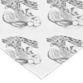 WeihnachtsGiraffe und Weihnachtsmann Kurzer Tischläufer (Ecke)