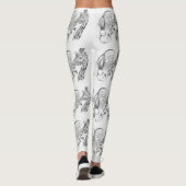 WeihnachtsGiraffe und Weihnachtsmann Leggings (Rückseite)