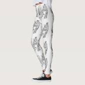 WeihnachtsGiraffe und Weihnachtsmann Leggings (Links)