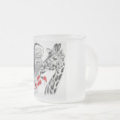 WeihnachtsGiraffe und Weihnachtsmann Mattglastasse (VorderseiteRechts)