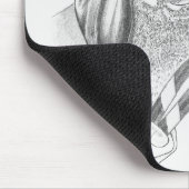 WeihnachtsGiraffe und Weihnachtsmann Mousepad (Ecke)