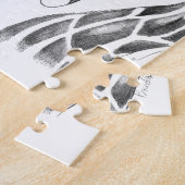 Weihnachtsgiraffe und Weihnachtsmann Puzzle (Seite)