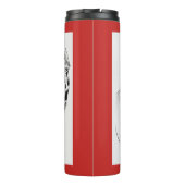 WeihnachtsGiraffe und Weihnachtsmann Thermosbecher (Rückseite)
