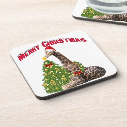 WeihnachtsGiraffe Untersetzer (Linke Seite)