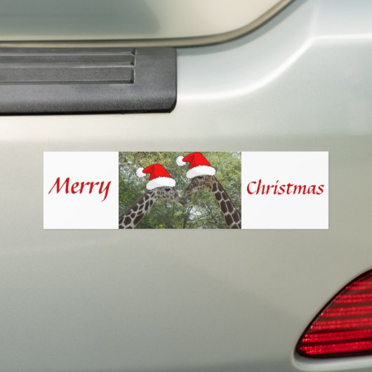 WeihnachtsGiraffen Autoaufkleber (Auf Auto)