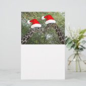 WeihnachtsGiraffen Briefpapier (Stehend Vorderseite)