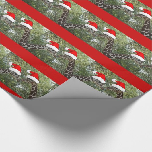 WeihnachtsGiraffen Geschenkpapier (Ecke)