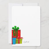 Weihnachtsgiraffen-Paar-Duschen-Einladung Einladung (Rückseite)