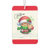 WeihnachtsGirl Holding Cookie Autolufterfrischer (Rückseite)