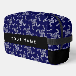 Weihnachtsgirlande, Blau, Ihr Name, Personalisiere Waschbeutel