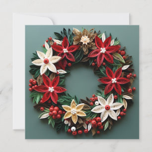 Weihnachtsgirlande Feder Feiertags-Grußkarte Feiertagskarte
