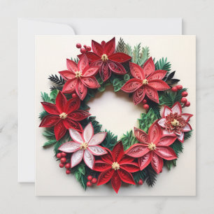 Weihnachtsgirlande Feder Feiertags-Grußkarte Feiertagskarte