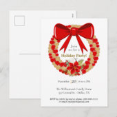 Weihnachtsgirlande Feiertag Feiertagspostkarte (Vorne/Hinten)