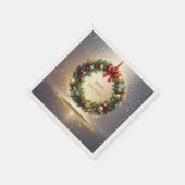 Weihnachtsgirlande Feiertagsserviette Serviette (Ecke)