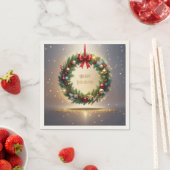 Weihnachtsgirlande Feiertagsserviette Serviette (Beispiel)