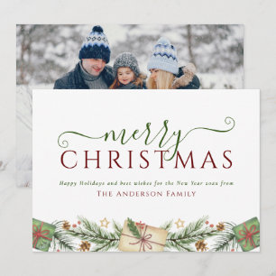 Weihnachtsgirlande Foto Feiertagskarte