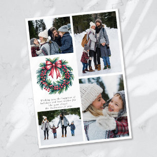 Weihnachtsgirlande Fotocollage Feiertagskarte