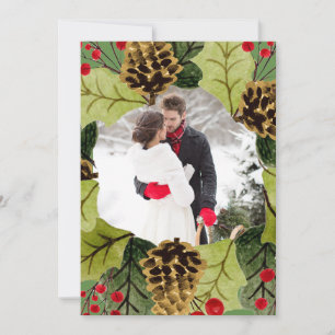 Weihnachtsgirlande Fotokarte Feiertagskarte