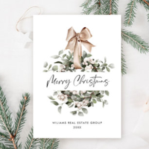 Weihnachtsgirlande im Boho-Stil für Unternehmen Feiertagskarte