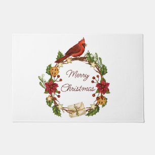 Weihnachtsgirlande mit individuellem Text Fußmatte
