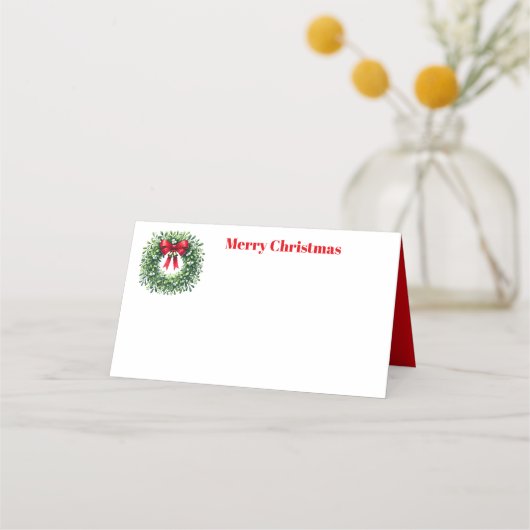 Weihnachtsgirlande Platzkarte (Vorderseite)