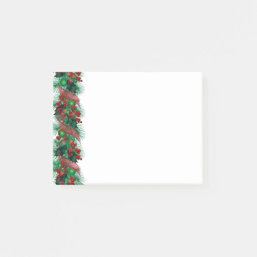 Weihnachtsgirlande post-it klebezettel (Vorderseite)