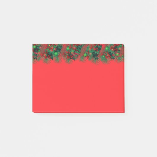 Weihnachtsgirlande Post-it Klebezettel (Vorderseite)