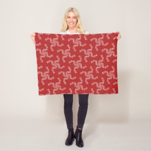 Weihnachtsgirlande Rot, Weihnachtsdekoration, Xmas Fleecedecke